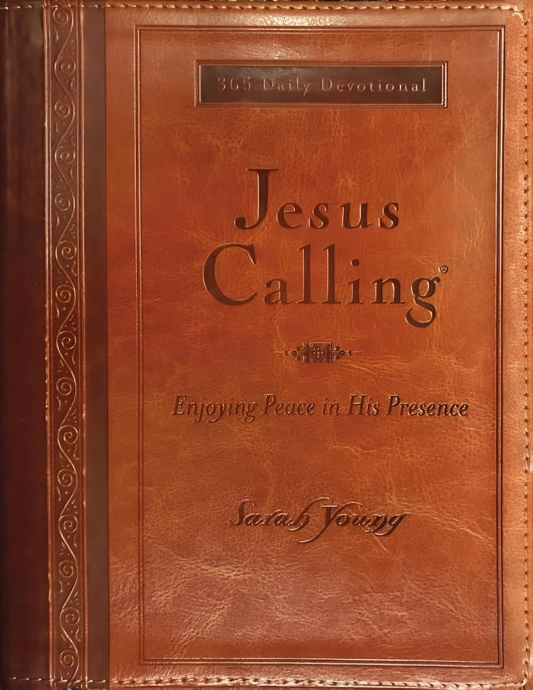 Jesus Calling Jesus Calling, Large Text Brown Leathersoft, with Full Scriptures: Enjoying Peace in His Presence (A 365-Day Devotional), (Hardcover)