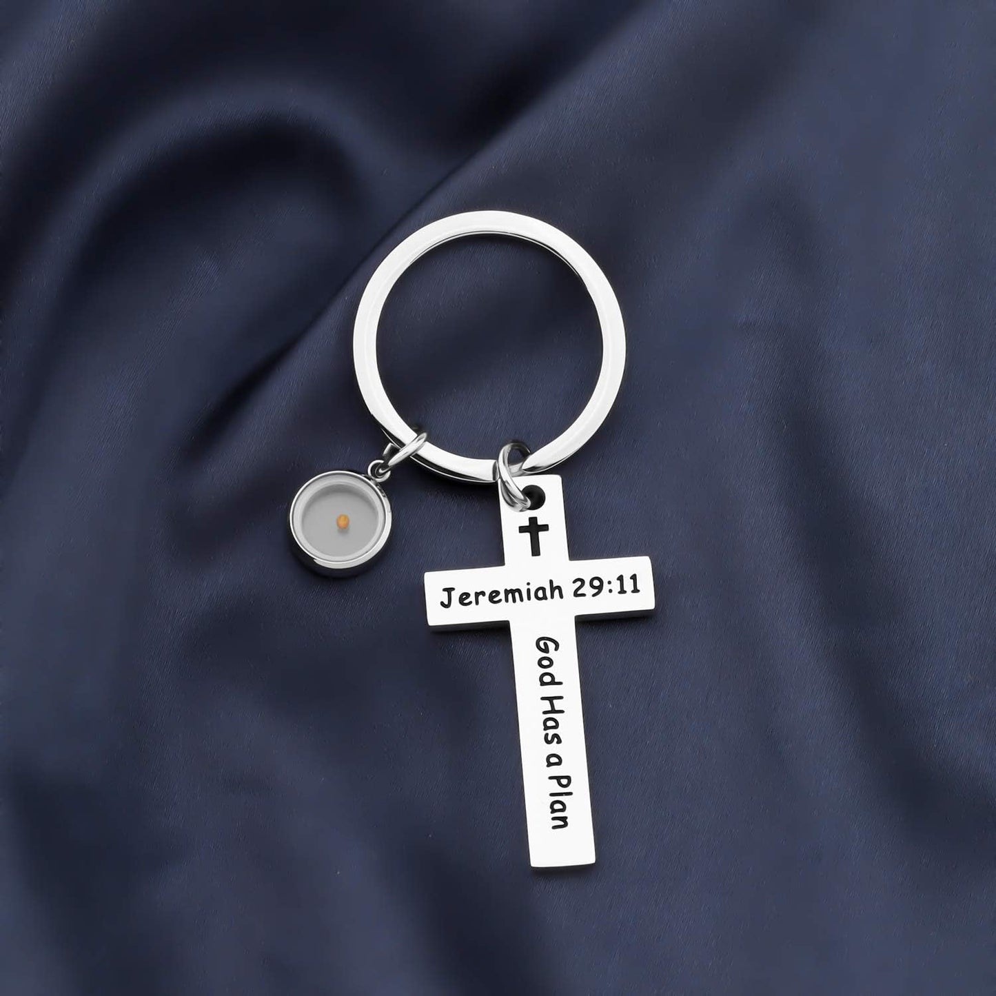  Mustard Seed Cross Keychain