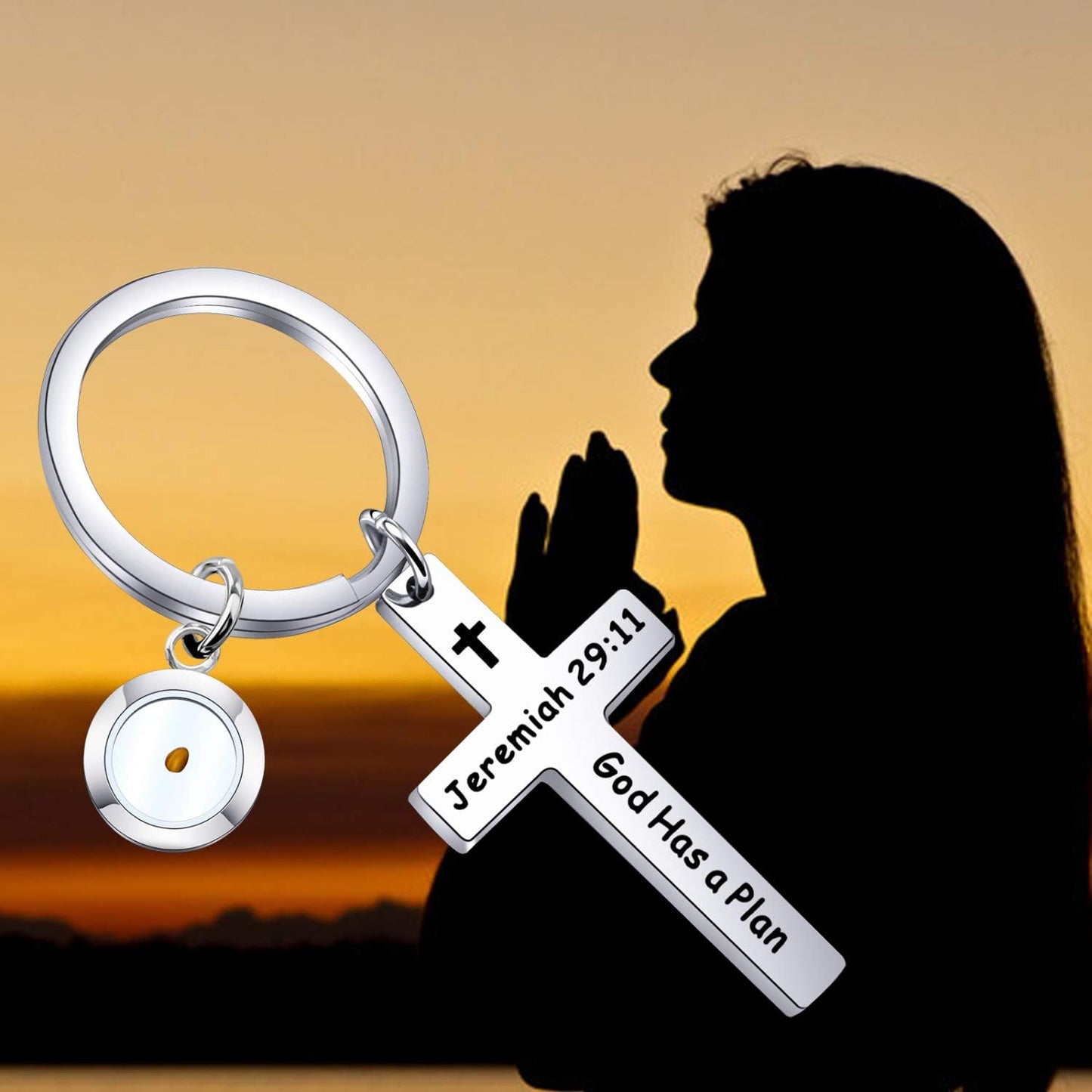  Mustard Seed Cross Keychain