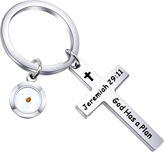  Mustard Seed Cross Keychain